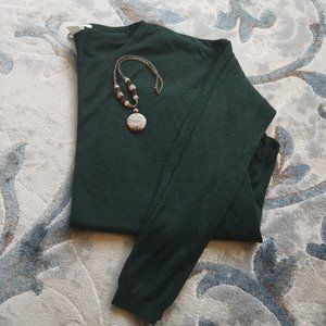 2 for $30! H&M hunter green knit sweater, S